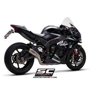 SC Project para KAWASAKI NINJA ZX-10R - RR (2016 - 2020) - Escape CR-T titanio, con supresor de catalizador