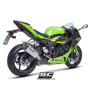 SC Project para KAWASAKI NINJA ZX-6R (2024 - 2026) - Escape SC1-R titanio