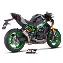 SC Project para KAWASAKI Z900 - Z900 A2 (2025 - 2026) - Escape CR-T titanio, con protector de talón y protección de fibra de car