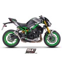 SC Project para KAWASAKI Z900 - Z900 A2 (2025 - 2026) - Escape CR-T titanio, con protector de talón y protección de fibra de car