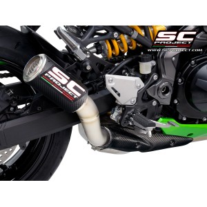 SC Project para KAWASAKI Z900 (2020 - 2024) - Euro 5 - Escape CR-T carbono, con malla antipiedras
