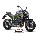 SC Project para KAWASAKI Z900 A2 (2020 - 2024) - Euro 5 - Escape CR-T carbono, con malla antipiedras