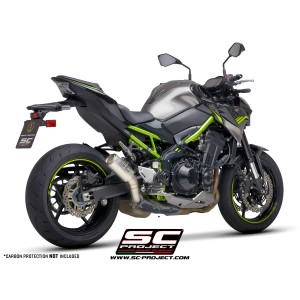 SC Project para KAWASAKI Z900 A2 (2020 - 2024) - Euro 5 - Escape CR-T titanio, con malla antipiedras (SIN protector carbono)