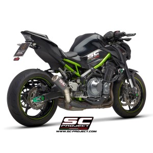 SC Project para KAWASAKI Z900 (2017 - 2019) - Euro 4 - Escape CR-T carbono, con malla antipiedras