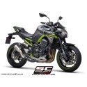 SC Project para KAWASAKI Z900 (2017 - 2019) - Euro 4 - Escape CR-T titanio, con malla antipiedras (SIN protector carbono)