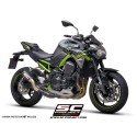 SC Project para KAWASAKI Z900 A2 (2017 - 2020) - Euro 4 - Escape CR-T carbono, con malla antipiedras (SIN protector carbono)