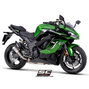 SC Project para KAWASAKI Ninja 1100SX - SE (2025 - 2026) - Escape CR-T titanio, con malla antipiedras