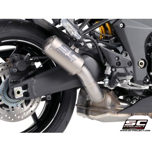 SC Project para KAWASAKI Ninja 1100SX - SE (2025 - 2026) - Escape CR-T titanio, con malla antipiedras