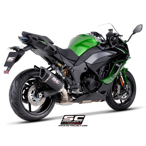 SC Project para KAWASAKI Ninja 1100SX - SE (2025 - 2026) - Escape SC1-R carbono (doble posición para la maleta lateral*)