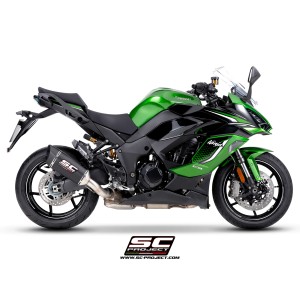 SC Project para KAWASAKI Ninja 1100SX - SE (2025 - 2026) - Escape SC1-R carbono (doble posición para la maleta lateral*)