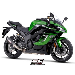 SC Project para KAWASAKI Ninja 1100SX - SE (2025 - 2026) - Escape SC1-R carbono (doble posición para la maleta lateral*)