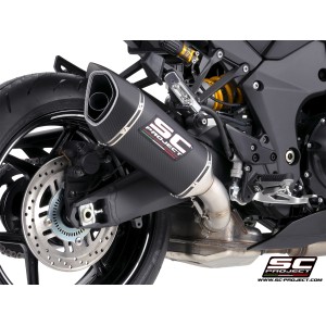 SC Project para KAWASAKI Ninja 1100SX - SE (2025 - 2026) - Escape SC1-R carbono (doble posición para la maleta lateral*)