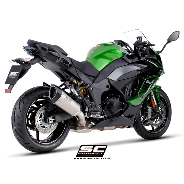 SC Project para KAWASAKI Ninja 1100SX - SE (2025 - 2026) - Escape SC1-R titanio (doble posición para la maleta lateral*)