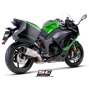 SC Project para KAWASAKI Ninja 1100SX - SE (2025 - 2026) - Escape SC1-R titanio (doble posición para la maleta lateral*)