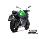 SC Project para KAWASAKI Z650 (2020) - Línea de escape completa 2-1 acero inoxidable, con escape SC1-R GT titanio