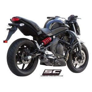 SC Project para KAWASAKI ER6N - ER6F (2005 - 2011) - Escape Oval carbono