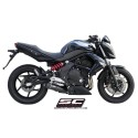 SC Project para KAWASAKI ER6N - ER6F (2005 - 2011) - Escape Oval carbono