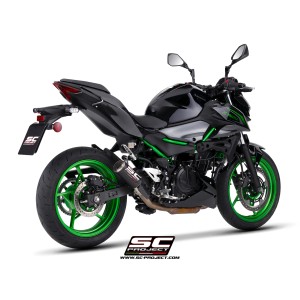 SC Project para KAWASAKI Z500 (2024 - 2026) - Escape CR-T carbono, con malla antipiedras
