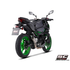 SC Project para KAWASAKI Z500 (2024 - 2026) - Escape CR-T titanio, con malla antipiedras