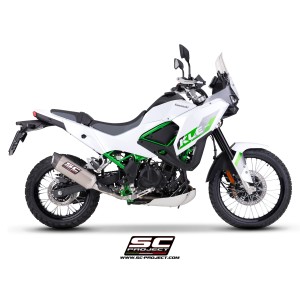 SC Project para KAWASAKI KLE500 (2026) - Escape SC1-X titanio (instalable en dos posiciones*)