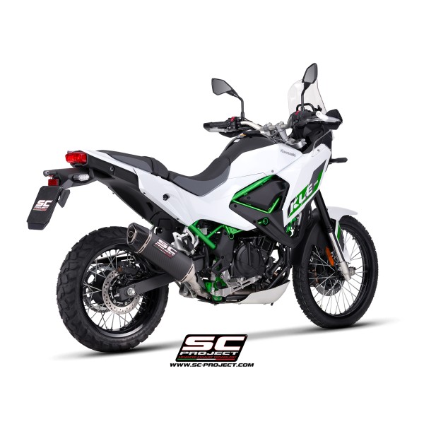 SC Project para KAWASAKI KLE500 (2026) - Escape SC1-X carbono (instalable en dos posiciones*)