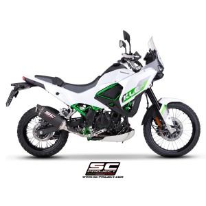 SC Project para KAWASAKI KLE500 (2026) - Escape SC1-X carbono (instalable en dos posiciones*)