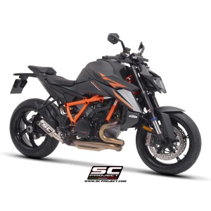 SC Project para KTM 1390 SUPER DUKE R (2024 - 2026) - Escape CR-T titanio, con malla antipiedras