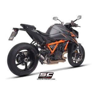 SC Project para KTM 1390 SUPER DUKE R (2024 - 2026) - Escape CR-T carbono, con malla antipiedras