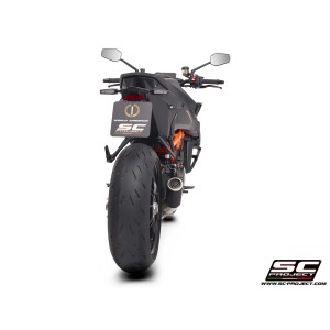 SC Project para KTM 1390 SUPER DUKE R (2024 - 2026) - Escape CR-T carbono, con malla antipiedras