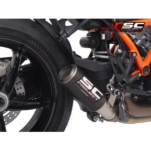 SC Project para KTM 1390 SUPER DUKE R (2024 - 2026) - Escape CR-T carbono, con malla antipiedras