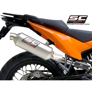 SC Project para KTM 890 SMT (2023 - 2024) - Escape Rally Raid titanio