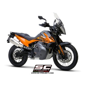SC Project para KTM 890 ADVENTURE / 890 ADVENTURE A2 (2021-2024) - Escape X-Plorer II titanio