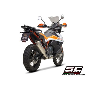 SC Project para KTM 790 ADVENTURE (2019 - 2020) - Línea de escape completa 2-1 titanio, con escape Rally Raid titanio