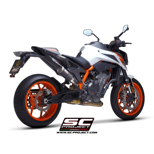 SC Project para KTM 890 DUKE (2020) - Euro 4 - Escape CR-T M2 carbono, con malla antipiedras