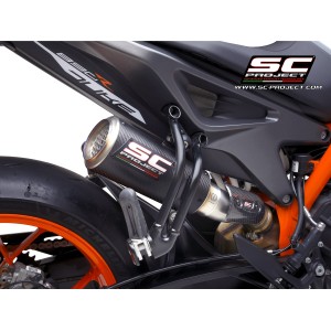 SC Project para KTM 890 DUKE (2020) - Euro 4 - Escape CR-T M2 carbono, con malla antipiedras