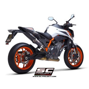 SC Project para KTM 790 DUKE (2018 - 2020) - Escape CR-T M2 carbono, con malla antipiedras