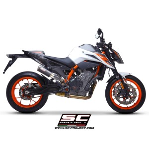 SC Project para KTM 790 DUKE (2018 - 2020) - Escape CR-T M2 carbono, con malla antipiedras