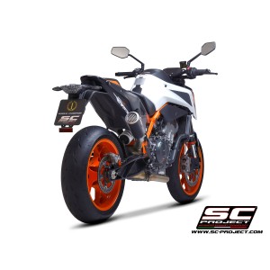 SC Project para KTM 790 DUKE (2018 - 2020) - Escape CR-T M2 carbono, con malla antipiedras