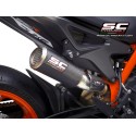 SC Project para KTM 790 DUKE (2018 - 2020) - Escape CR-T M2 carbono, con malla antipiedras
