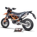SC Project para KTM 690 SMC R / 690 ENDURO R (2021 - 2024) - Escape X-Plorer II GT titanio
