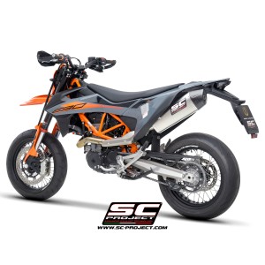 SC Project para KTM 690 SMC R / 690 ENDURO R (2021 - 2024) - Escape X-Plorer II GT titanio