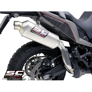 SC Project para Moto Morini X-CAPE 650 (2021 - 2025) - Escape Rally Raid titanio, posición alta
