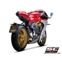 SC Project para Mv Augusta SUPERVELOCE 800 (2019 - 2024) - Escape S1 titanio, tubo de enlace en secciones soldadas