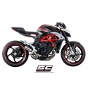 SC Project para Mv Augusta BRUTALE (2016 - 2024) - 675 - 800 - RR - Escape CR-T titanio, tubo de enlace en secciones soldadas