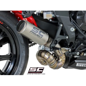 SC Project para Mv Augusta DRAGSTER 800 - Escape CR-T titanio, tubo de enlace en secciones soldadas