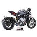 SC Project para Mv Augusta BRUTALE 675 (2011 - 2015) - Escape S1 titanio, tubo de enlace en secciones soldadas
