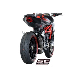 SC Project para Mv Augusta RIVALE - Escape S1 titanio, tubo de enlace en secciones soldadas