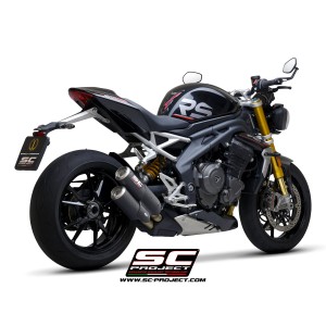 SC Project para TRIUMPH SPEED TRIPLE 1200 RS (2021 - 2025) - RR - Euro 5 - Escape Twin CR-T carbono