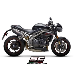 SC Project para TRIUMPH SPEED TRIPLE 1050 (2018 - 2020) - S - RS - Par de escapes Oval carbono