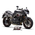 SC Project para TRIUMPH SPEED TRIPLE 1050 (2018 - 2020) - S - RS - Par de escapes Oval carbono